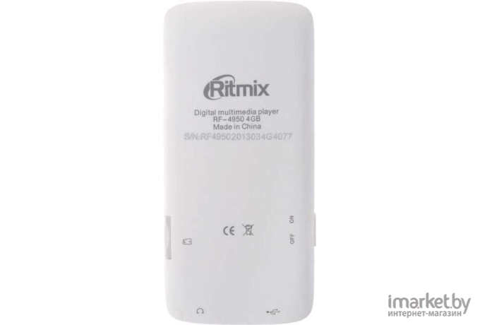 MP3 плеер Ritmix RF-4950 (4 Gb) (белый)