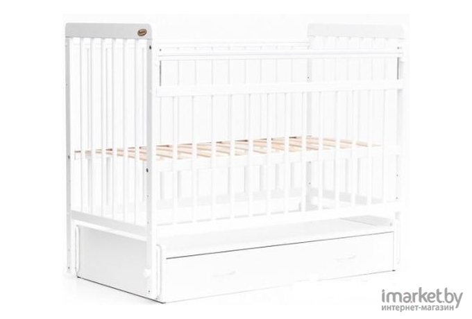 Классическая детская кроватка Bambini Euro Style М 01.10.04 (белый)
