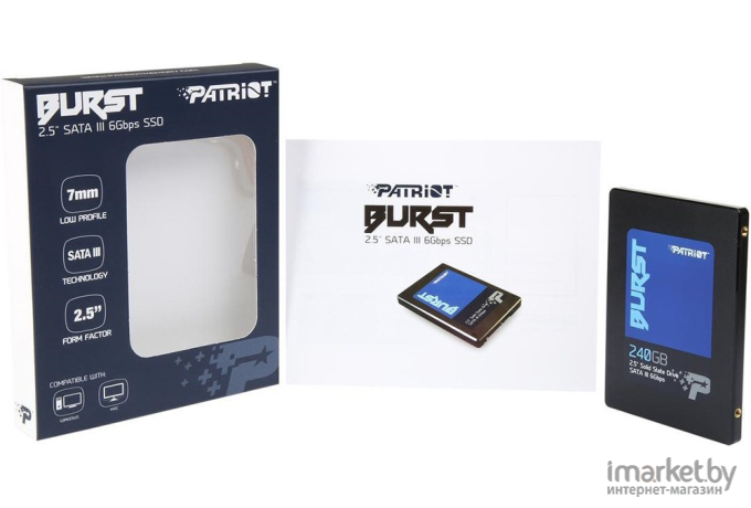 SSD диск Patriot Burst 240GB (PBU240GS25SSDR)