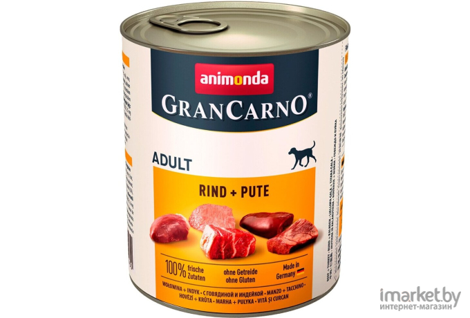 Корм для собак Animonda GranCarno Original Junior с говядиной и сердцем индейки (800г)