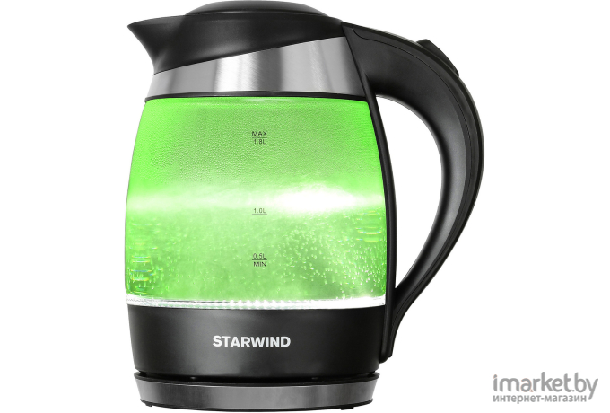 Электрочайник Starwind SKG2213 зеленый/черный