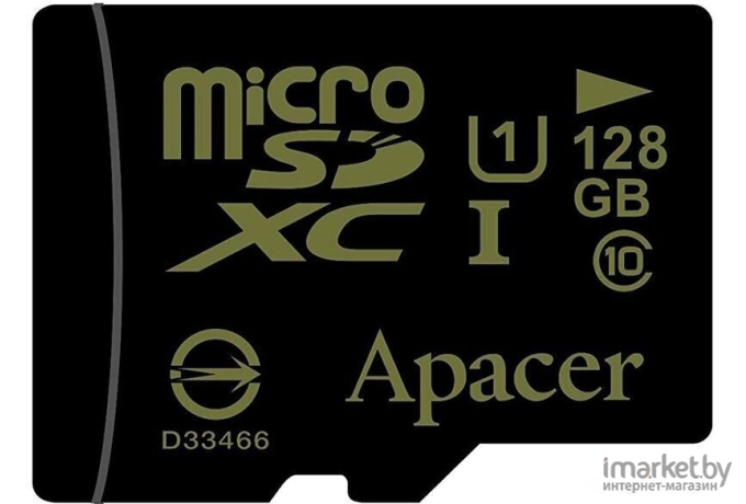 Карта памяти Apacer microSDHC (Class 10) 128GB + адаптер (AP128GMCSX10U1-R)