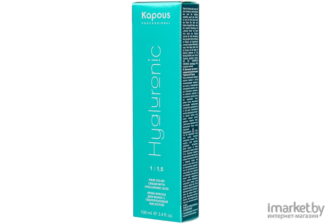 Крем-краска для волос Kapous Hyaluronic Acid с гиалуроновой кислотой 10.012 (платиновый блонд прозрачный табачный)