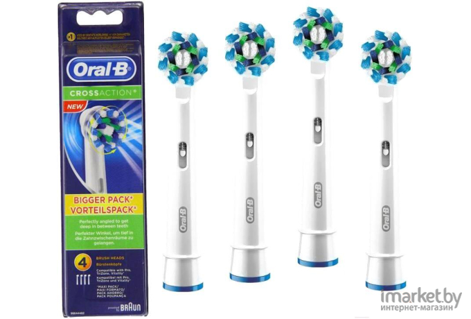Насадки для зубной щетки Braun Oral-B CrossAction EB50_4 (4шт)