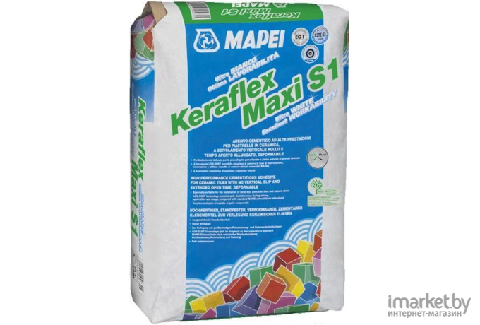 Клей для плитки Mapei Keraflex Maxi Grey S1 (25кг, серый)