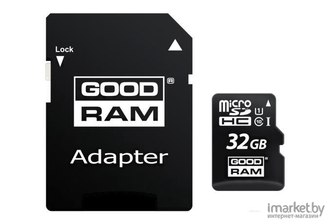 Карта памяти GOODRAM 32GB microSD Class 10 UHS I [M1A4-0320R12]
