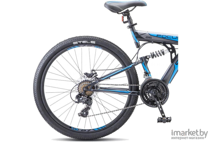Велосипед Stels Focus MD 26 21-sp V010 рама 18 дюймов черный/синий