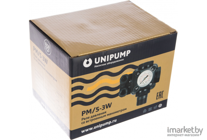 Комплектующие к насосному оборудованию Unipump Реле давления с манометром РМ 5/3W [54654]