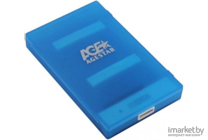 Бокс для жесткого диска AgeStar HDD USB3.0 SATA Blue [3UBCP1-6G]