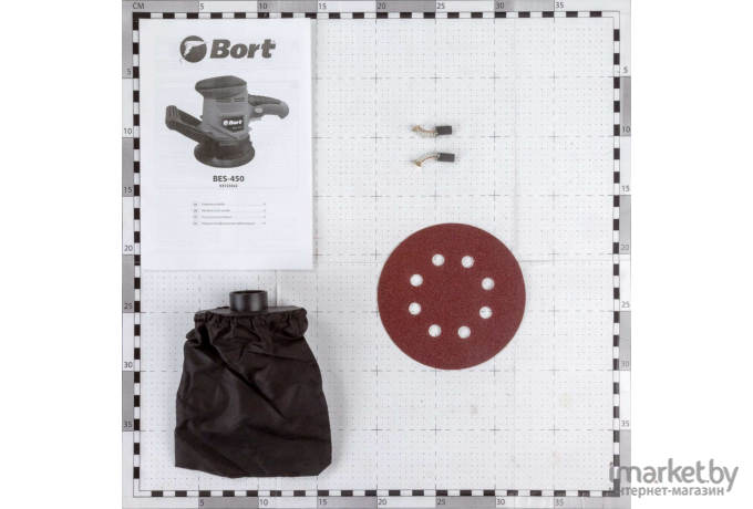 Эксцентриковая шлифмашина (орбитальная) Bort BES-450