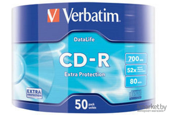 Оптический диск Verbatim CD-R 700Mb DL Extra Protection 52x 50шт [43787]