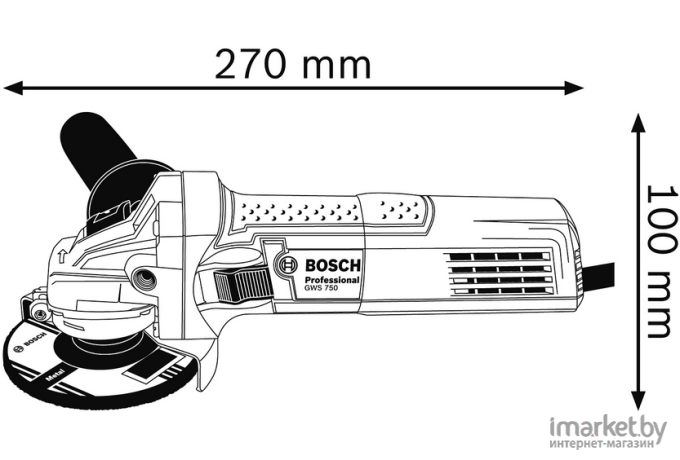 Угловая шлифмашина (болгарка) Bosch GWS 750-125 [0.601.394.001]