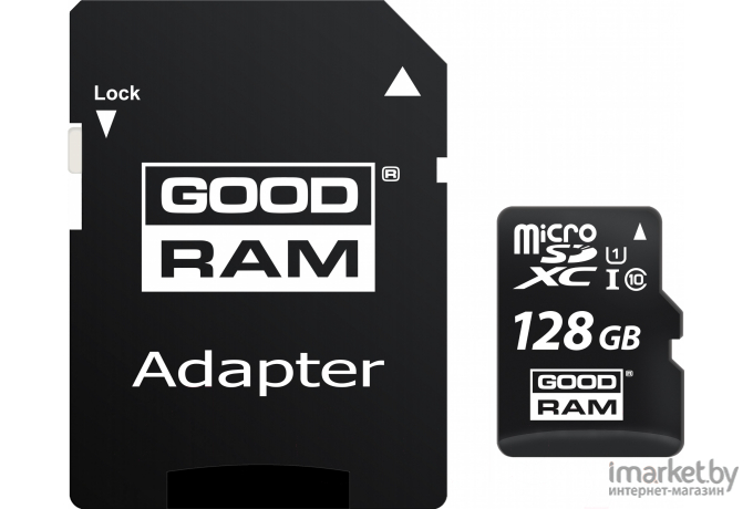 Карта памяти GOODRAM 128GB microSD Class 10 UHS I + adapter [M1AA-1280R12]