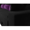 Угловой диван Mebelico Мэдисон Long 92 левый 59179 микровельвет черный подушки черный/фиолетовый