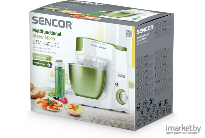 Кухонный комбайн Sencor STM 4460GG белый/зеленый
