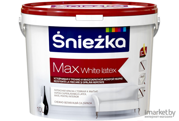 Краска Sniezka Max White Latex 10л белый