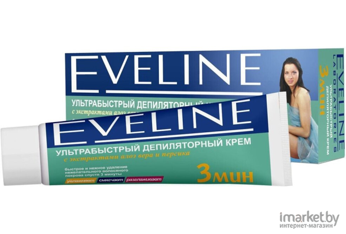 Крем для депиляции Eveline Cosmetics Ультрабыстрый с алоэ вера и персиком 3 мин (100мл)