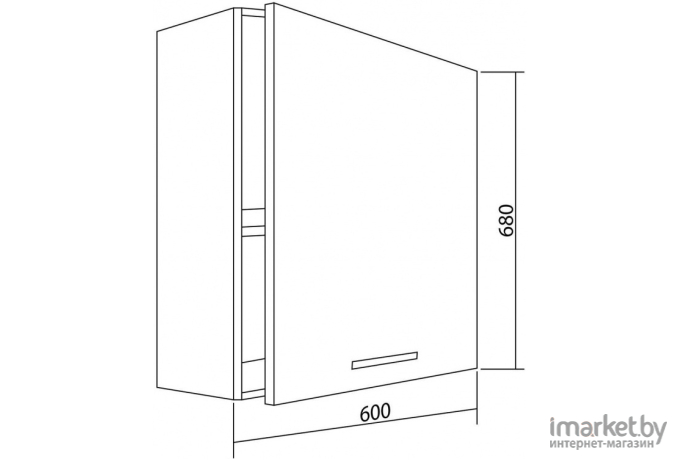 Кухонный шкаф Stolline навесной 60 + фасад Белла СТЛ.281.02 [2017028100200]