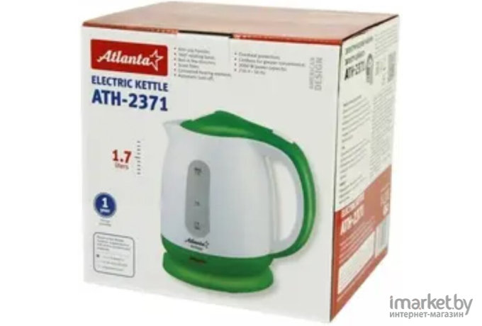 Электрочайник Atlanta ATH-2371 зеленый