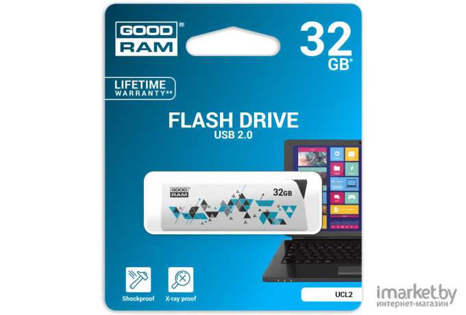 Usb flash GOODRAM UCL2 32GB White [UCL2-0320W0R11]