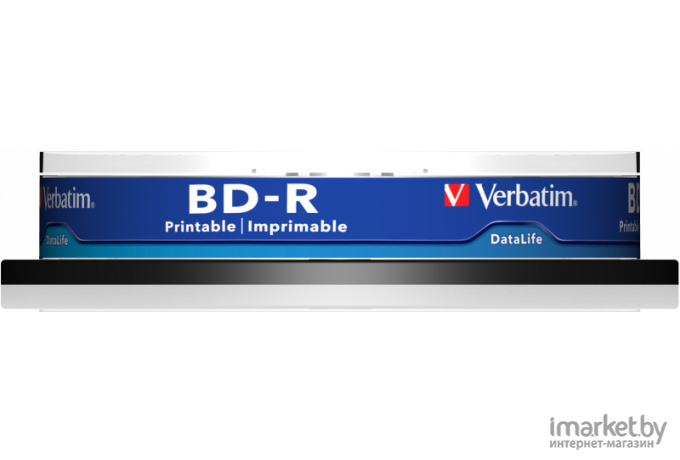 Оптический диск Verbatim BD-R 25Gb 6x Printable Cake Box 10 шт [43804]