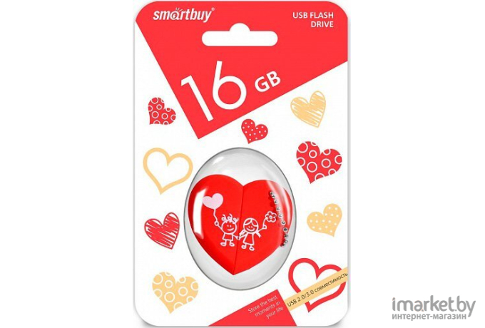 Usb flash SmartBuy 16GB Wild series Сердце [SB16GBHEART]