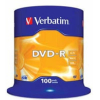 Оптический диск Verbatim DVD-R 4.7Gb 16x Cake Box 100 шт [43549]