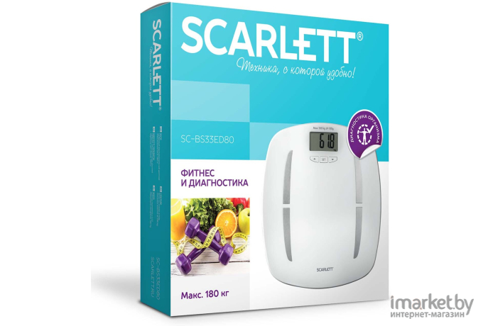 Напольные весы Scarlett SC-BS33ED80 белый