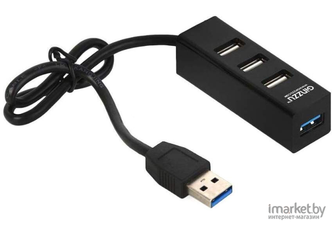 USB-хаб Ginzzu GR-339UB черный