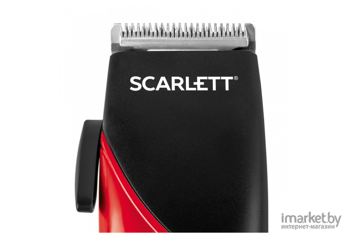 Машинка для стрижки волос Scarlett SC-HC63C24 черный/красный