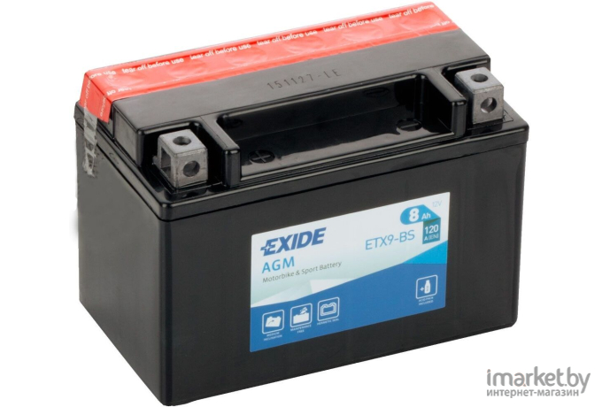Аккумулятор Exide ETX9-BS 8 А/ч