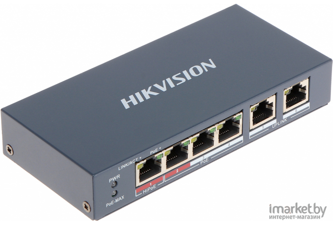 Коммутатор Hikvision DS-3E0106HP-E