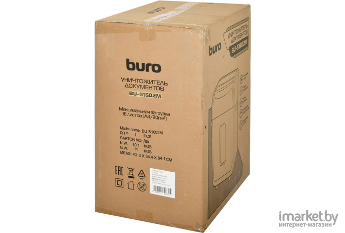Шредер Buro Office BU-S1602M [OS1602MI]