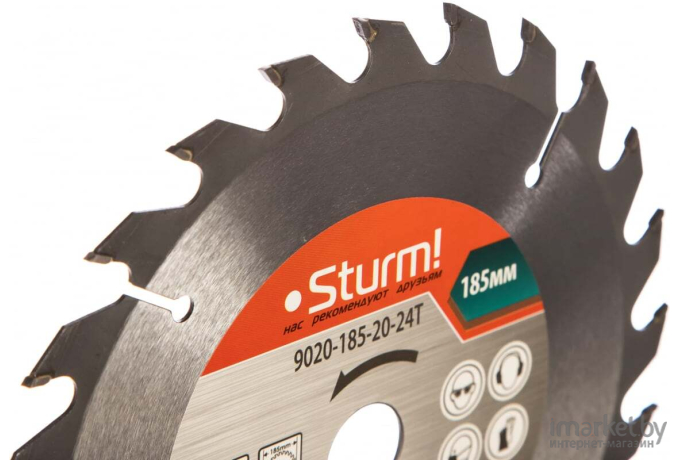 Диск пильный Sturm 9020-185-20-24T