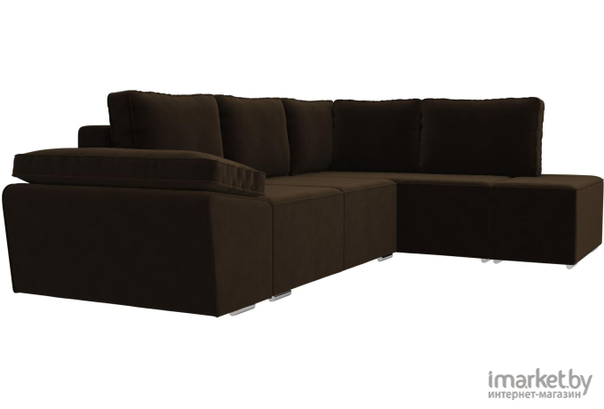 Комплект мягкой мебели Лига Диванов Хавьер 101245 правый велюр коричневый