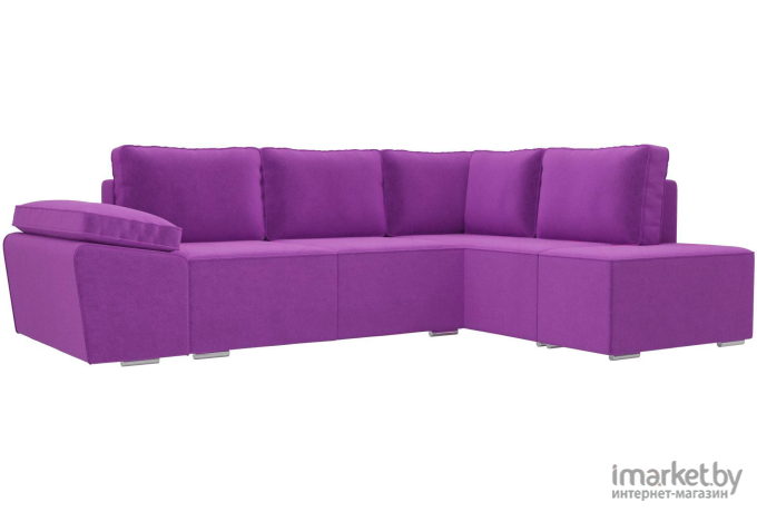 Комплект мягкой мебели Лига Диванов Хавьер 101256 правый микровельвет фиолетовый