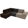 Комплект мягкой мебели Лига Диванов Хавьер левый 101240 велюр бежевый/серый/коричневый