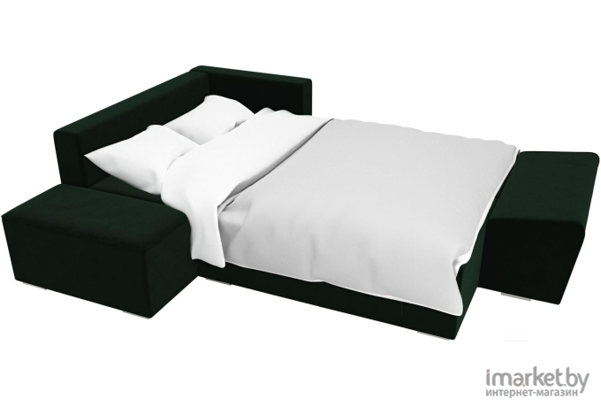 Комплект мягкой мебели Лига Диванов Хавьер левый 101243 велюр зеленый