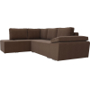 Комплект мягкой мебели Лига Диванов Хавьер левый 101262 рогожка коричневый
