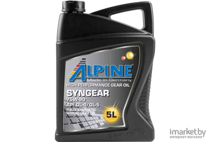 Трансмиссионное масло Alpine Syngear 75W90  5л [0100742]