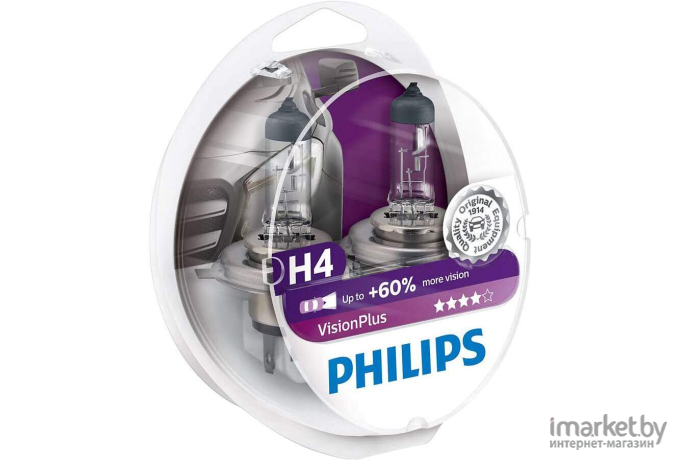 Комплект автомобильных ламп Philips H4 12342VPS2