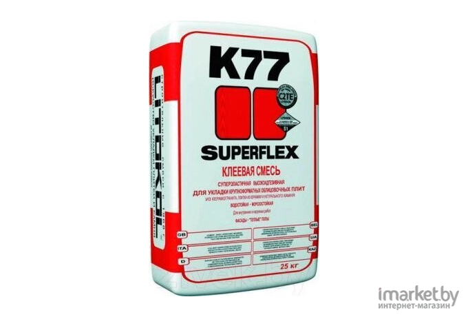 Клеевая смесь Litokol для плитки Superflex K77 25кг