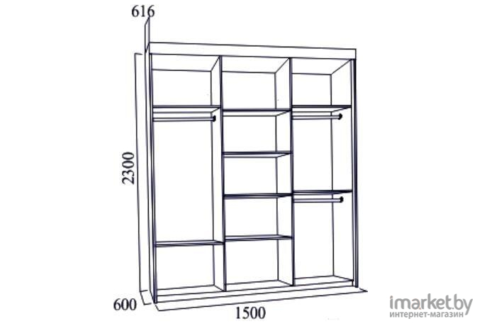 Шкаф SV-Мебель №11 1.5 дуб венге/ дуб млечный