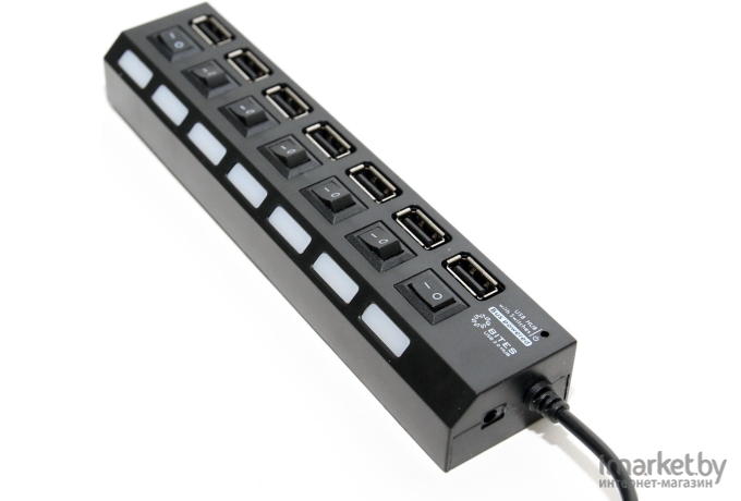 USB-хаб 5bites HB27-203PBK черный