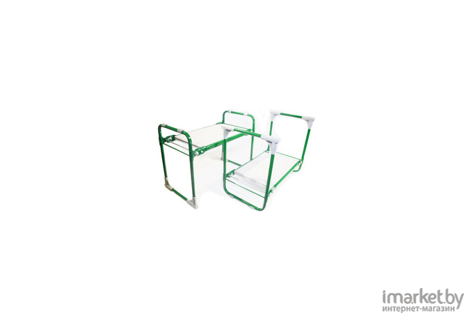 Садовая скамейка-перевертыш с мягким сиденьем складная Nika СКМ зеленый
