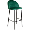 Барный стул AksHome Icon зеленый велюр HLR 56/черный