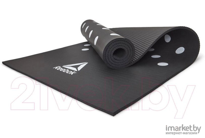 Коврик для йоги и фитнеса Reebok RAMT-12235BK 7 мм черный
