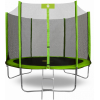 Батут Smile Outside 8 ft-244 см с защитной сеткой и лестницей зеленый