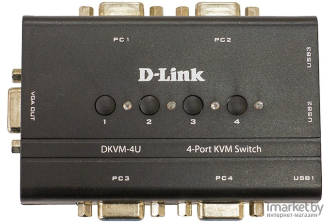 KVM-переключатель D-Link DKVM-4U/C2A