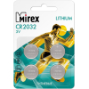 Батарейка Mirex CR2032 литиевая блистер 4 шт [23702-CR2032-E4]